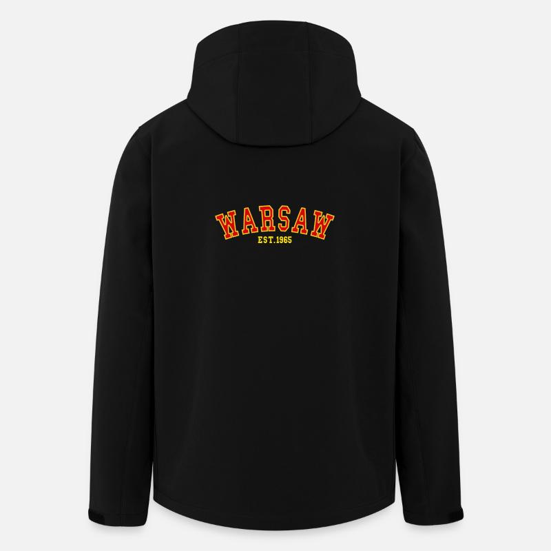 Warsaw_Est_1965 - Veste softshell homme en polyester recyclé Stanley/Stella - noir