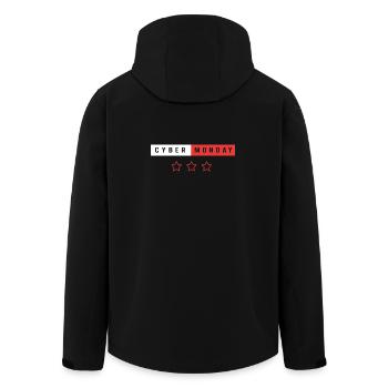 Kaufrausch Cyber Monday - Recycelte Männer Softshell-Jacke von Stanley/Stella - Schwarz - Hinten - AI Model Male 185 light (185cm)