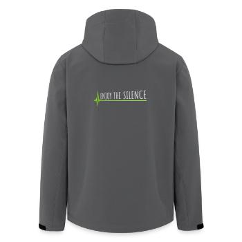 Enjoy The Silence Spruch Ruhe Stille Introvertiert - Recycelte Männer Softshell-Jacke von Stanley/Stella - Anthrazit - Hinten - AI Model Male 185 light (185cm)