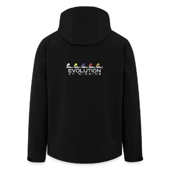 Evolution des Gewinnens – Noten im Stock-Car-Rennsport - Recycelte Männer Softshell-Jacke von Stanley/Stella - Schwarz - Hinten - AI Model Male 185 light (185cm)