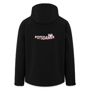 POTSDAMER - Recycelte Männer Softshell-Jacke von Stanley/Stella - Schwarz - Hinten - AI Model Male 185 light (185cm)