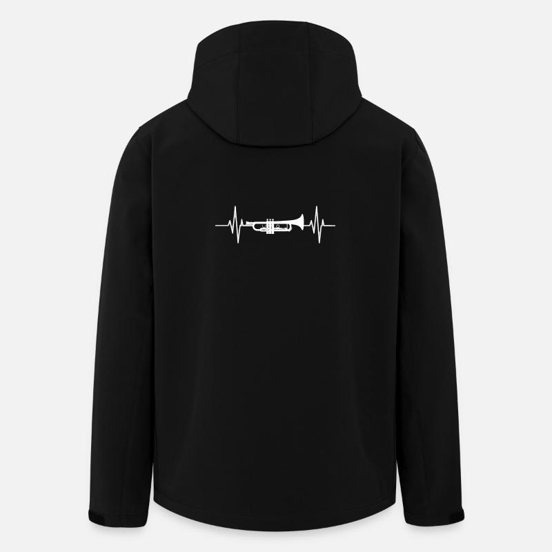 Trompete Herzschlag Geschenk für Trompeter & Trompete - Recycelte Männer Softshell-Jacke von Stanley/Stella - Schwarz