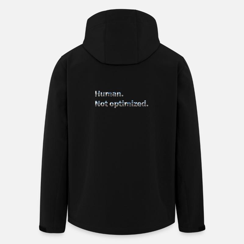 Human. Not optimized. - Men’s Recycled Softshell Jacket by Stanley/Stella - black