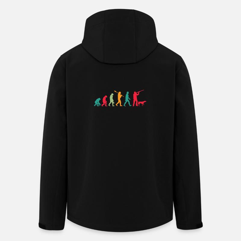 Die Evolution der Jäger - Recycelte Männer Softshell-Jacke von Stanley/Stella - Schwarz