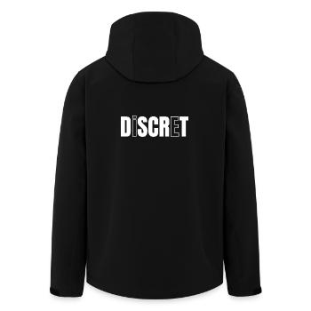 DISKRET! - Recycelte Männer Softshell-Jacke von Stanley/Stella - Schwarz - Hinten - AI Model Male 185 light (185cm)