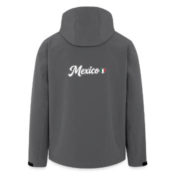 Mexiko-Drehbuch mit Flaggenherz-Fan Patriotisch - Recycelte Männer Softshell-Jacke von Stanley/Stella - Anthrazit - Hinten - AI Model Male 185 light (185cm)
