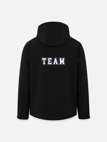 Team lettering - Men’s Recycled Softshell Jacket by Stanley/Stella - black
