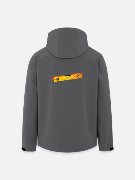 Wasserwaage,Richtwaage oder Maurerwaage - Recycelte Männer Softshell-Jacke von Stanley/Stella - Schwarz