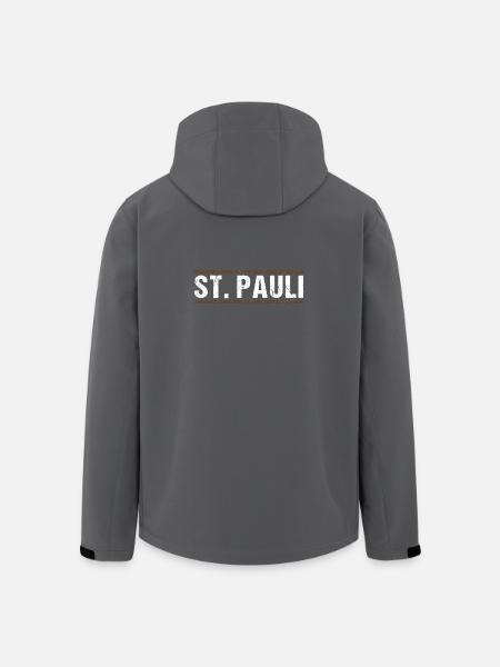 St. Pauli - Recycelte Männer Softshell-Jacke von Stanley/Stella - Schwarz