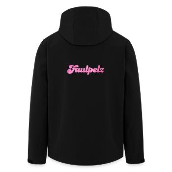Lazy Fleece Fur Fur Cool Sayings Quotes - Men’s Recycled Softshell Jacket by Stanley/Stella - black - Back - AI Model Male 185 light (185cm)