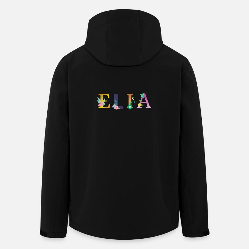 ELIA Name mit Blumen geschmückt - Recycelte Männer Softshell-Jacke von Stanley/Stella - Schwarz