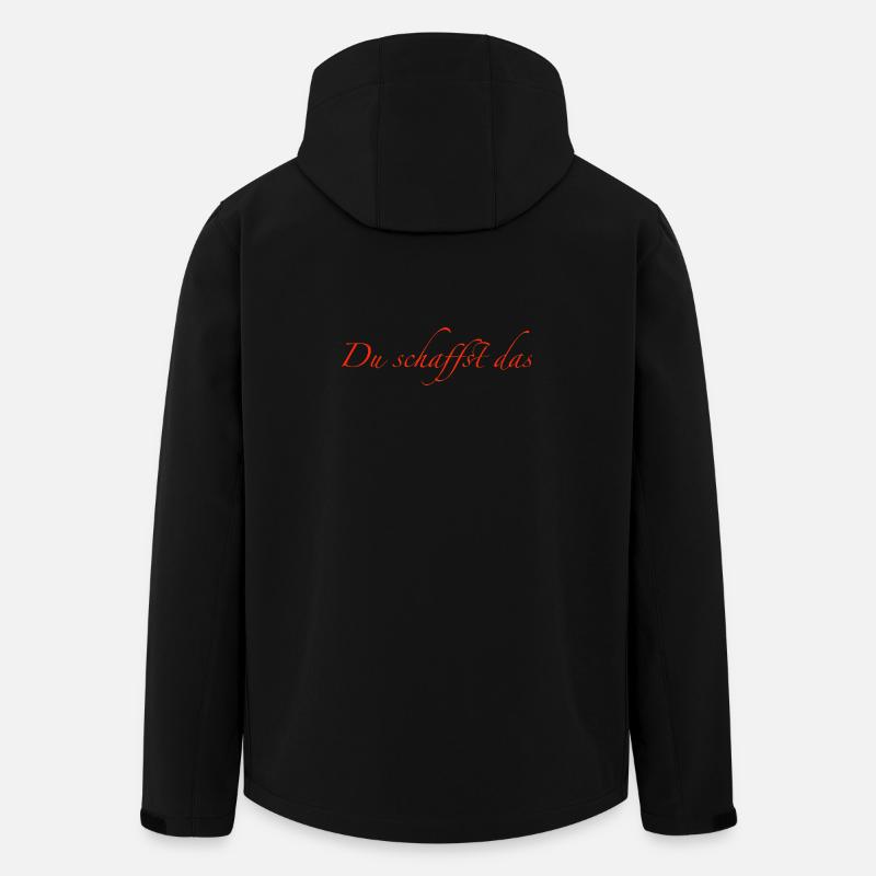 du schaffst das - Recycelte Männer Softshell-Jacke von Stanley/Stella - Schwarz