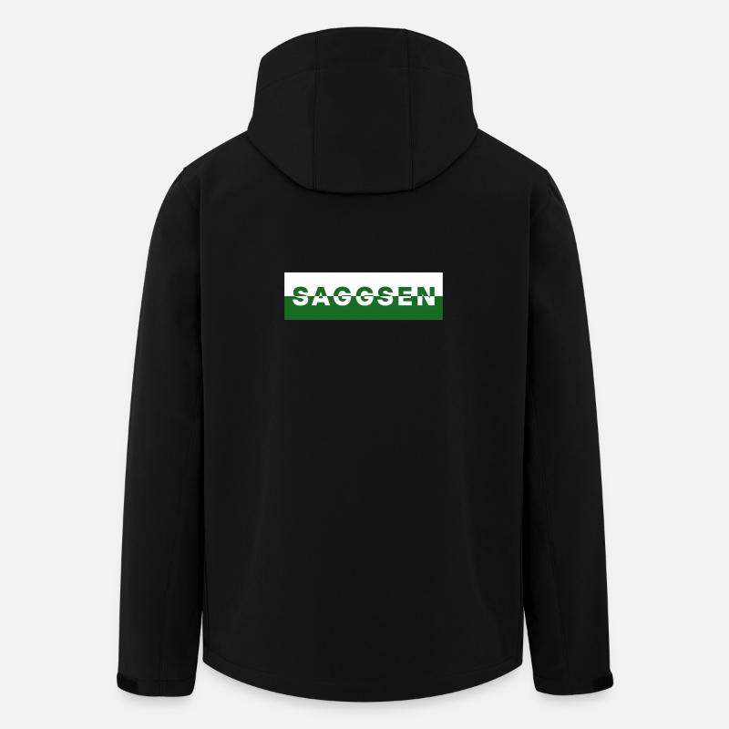 Saggsen / Sachsen - Recycelte Männer Softshell-Jacke von Stanley/Stella - Schwarz