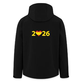 I love Spanien 2026, Urlaub in Spanien 2026 - Recycelte Männer Softshell-Jacke von Stanley/Stella - Schwarz - Hinten - AI Model Male 185 light (185cm)
