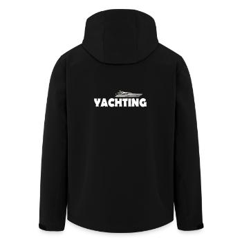 Yachting - Men’s Recycled Softshell Jacket by Stanley/Stella - black - Back - AI Model Male 185 light (185cm)