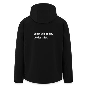 Sarcasm6 - Men’s Recycled Softshell Jacket by Stanley/Stella - black - Back - AI Model Male 185 light (185cm)