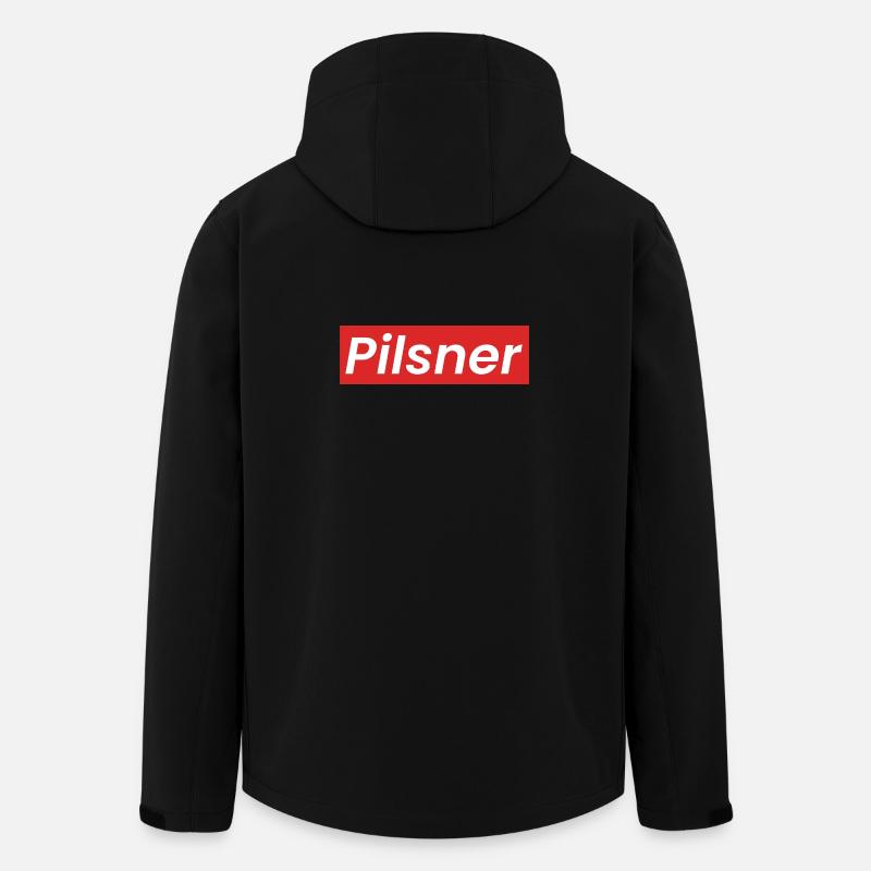 Pilsner Logo - Recycelte Männer Softshell-Jacke von Stanley/Stella - Schwarz