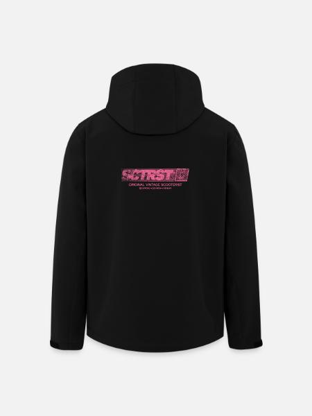 Scooterista vintage original - Chaqueta softshell hombre de poliéster reciclado de Stanley/Stella - negro