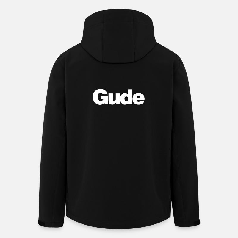 Gude – Urbaner Gruß im Klartext - Recycelte Männer Softshell-Jacke von Stanley/Stella - Schwarz