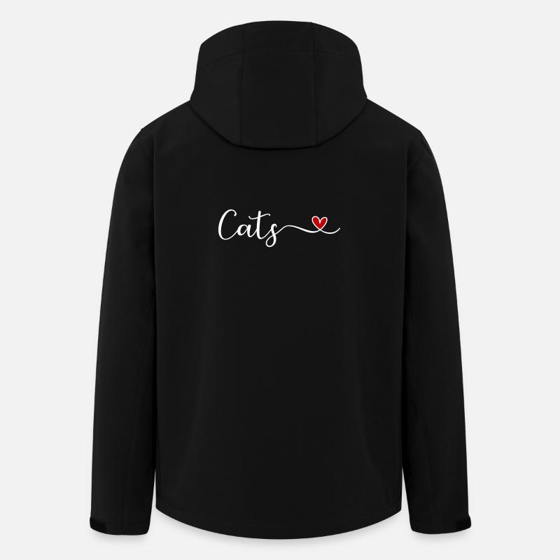 Ich liebe Katzen - Recycelte Männer Softshell-Jacke von Stanley/Stella - Schwarz