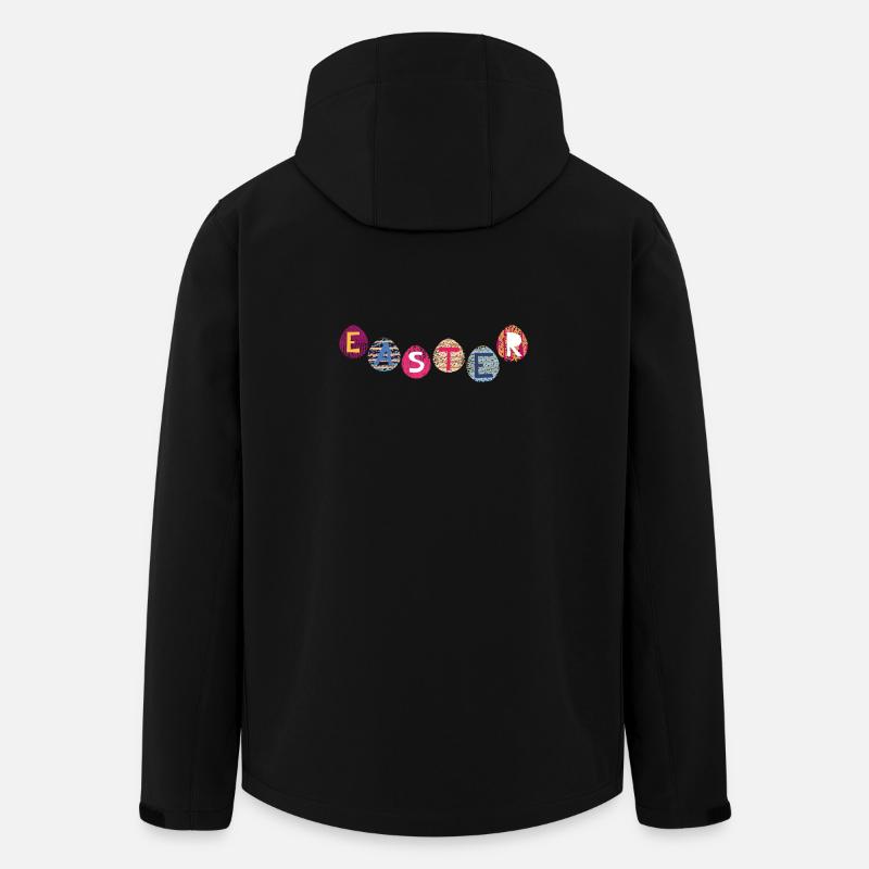 Osterbuchstaben auf bunten Eiern - Recycelte Männer Softshell-Jacke von Stanley/Stella - Schwarz