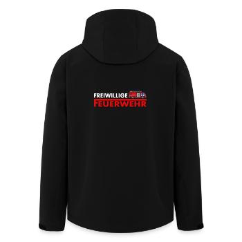 Feuerwehr Geschenkidee - Recycelte Männer Softshell-Jacke von Stanley/Stella - Schwarz - Hinten - AI Model Male 185 light (185cm)