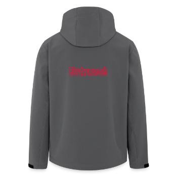 blood rushing exit-shirt - Men’s Recycled Softshell Jacket by Stanley/Stella - black - Back - AI Model Male 185 light (185cm)