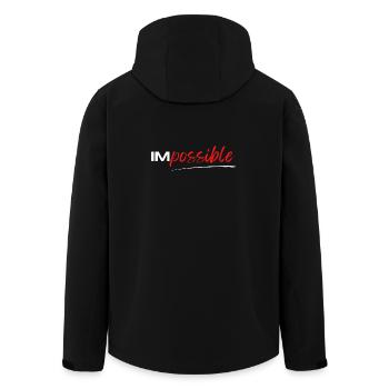 Geschenk "IM possible", sportliche Motivation - Recycelte Männer Softshell-Jacke von Stanley/Stella - Schwarz - Hinten - AI Model Male 185 light (185cm)