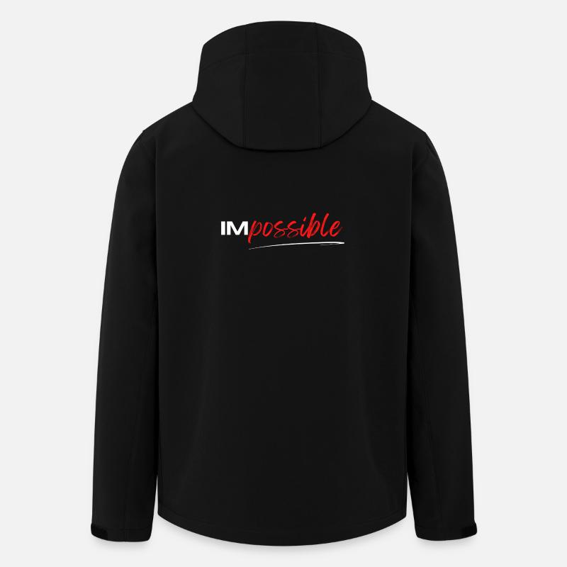 Geschenk "IM possible", sportliche Motivation - Recycelte Männer Softshell-Jacke von Stanley/Stella - Schwarz