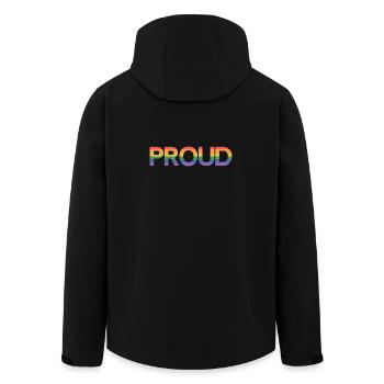 LGBT Pride Month - Sei stolz - Recycelte Männer Softshell-Jacke von Stanley/Stella - Schwarz - Hinten - AI Model Male 185 light (185cm)