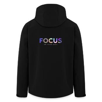 « CONCENTREZ-VOUS sur votre objectif » - Veste softshell homme en polyester recyclé Stanley/Stella - noir - Dos - AI Model Male 185 light (185cm)