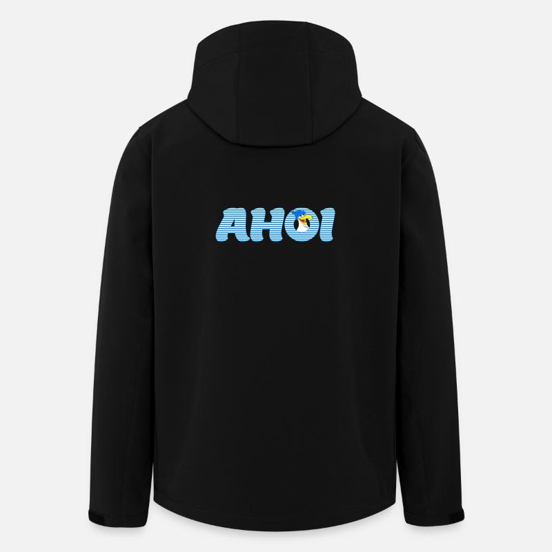 Call Ahoy with Seagull - Men’s Recycled Softshell Jacket by Stanley/Stella - black