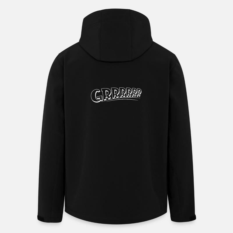 GRRRR Comic Growl Typo - Recycelte Männer Softshell-Jacke von Stanley/Stella - Schwarz