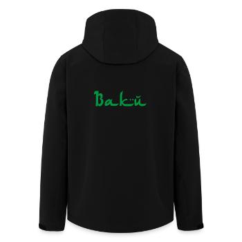 Baku Azerbaijan - Recycelte Männer Softshell-Jacke von Stanley/Stella - Schwarz - Hinten - AI Model Male 185 light (185cm)