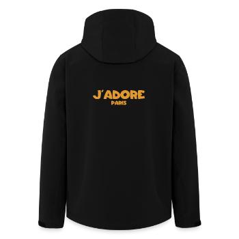 J´Adore Paris - I love Paris - France - Frankreich - Men’s Recycled Softshell Jacket by Stanley/Stella - black - Back - AI Model Male 185 light (185cm)