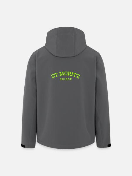 St. Moritz - Suisse - Switzerland - Swiss - Men’s Recycled Softshell Jacket by Stanley/Stella - black