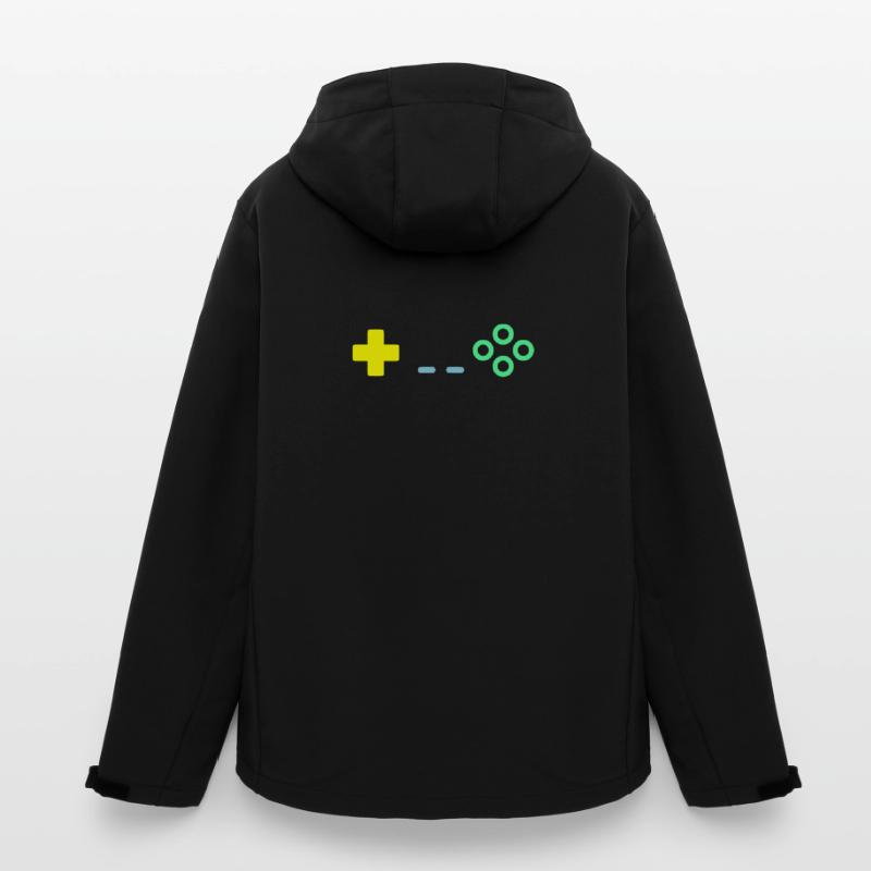 Gaming Controller Buttons Retro Vector Men’s Recycled Softshell Jacket by Stanley/Stella