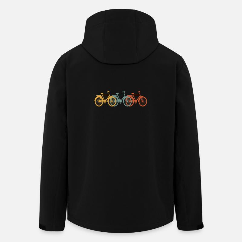 Roue de vélo - Veste softshell homme en polyester recyclé Stanley/Stella - noir