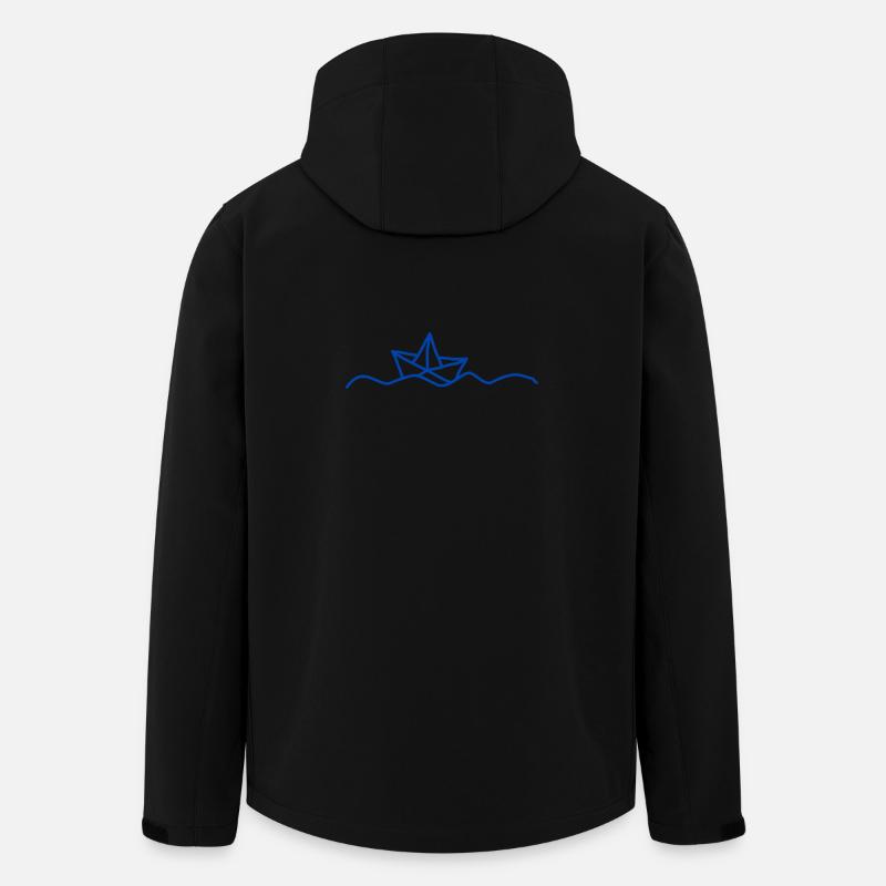 Capitaine de bateau en papier - Veste softshell homme en polyester recyclé Stanley/Stella - noir