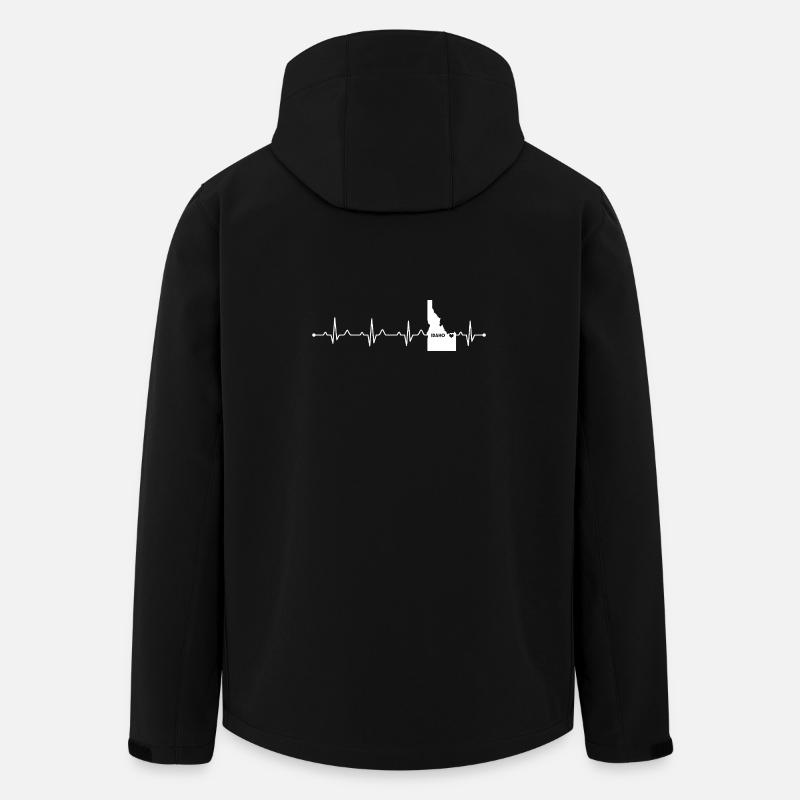 Idaho State Herz-Umriss Gem State Pride - Recycelte Männer Softshell-Jacke von Stanley/Stella - Schwarz