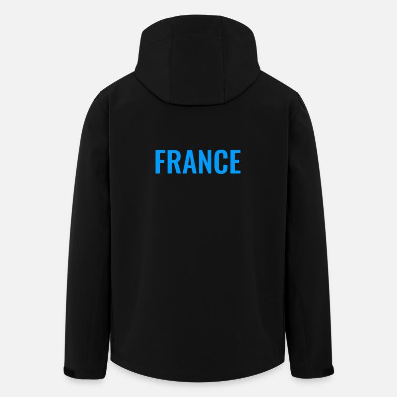 France Blue - Men’s Recycled Softshell Jacket by Stanley/Stella - black