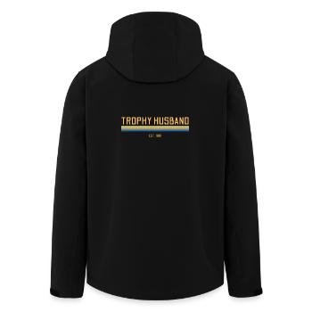 Trophy Husband 1991 Retro hasband Anniversary - Men’s Recycled Softshell Jacket by Stanley/Stella - black - Back - AI Model Male 185 light (185cm)