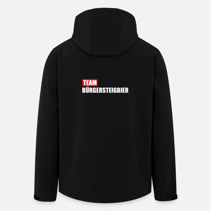 Team Bürgersteigbier Ortskontrollfahrt OKF - Recycelte Männer Softshell-Jacke von Stanley/Stella - Schwarz