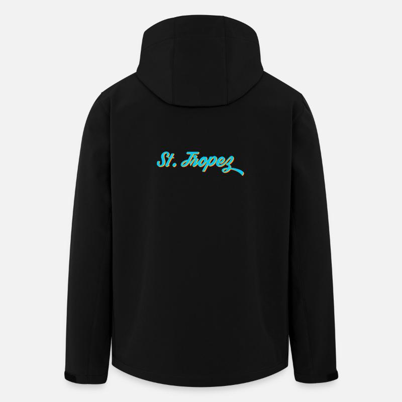 St. Tropez Neon Calligraphy - Men’s Recycled Softshell Jacket by Stanley/Stella - black