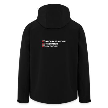 No Procrastination Trio - Men’s Recycled Softshell Jacket by Stanley/Stella - black - Back - AI Model Male 185 light (185cm)