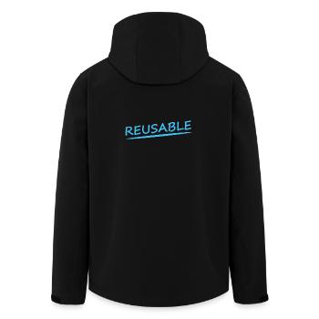 RÉUTILISABLE - Veste softshell homme en polyester recyclé Stanley/Stella - noir - Dos - AI Model Male 185 light (185cm)