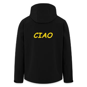 CIAO - Recycelte Männer Softshell-Jacke von Stanley/Stella - Schwarz - Hinten - AI Model Male 185 light (185cm)
