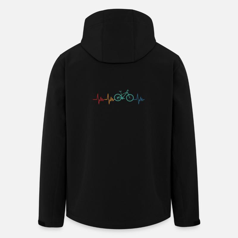 Vélo Battement de cœur Cyclisme - Veste softshell homme en polyester recyclé Stanley/Stella - noir
