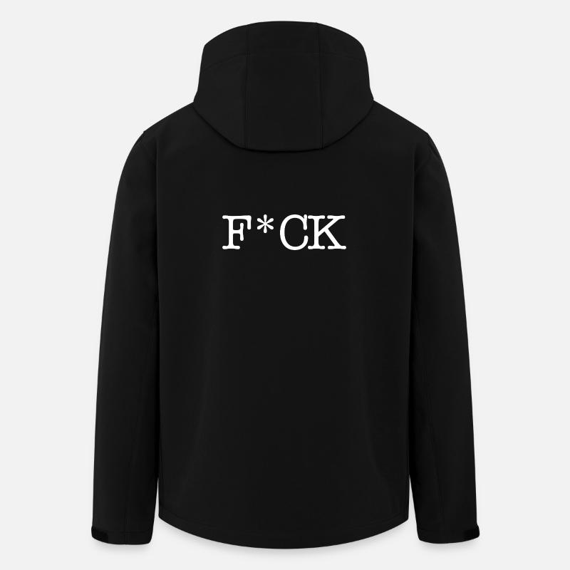 F_CK_White - Men’s Recycled Softshell Jacket by Stanley/Stella - black