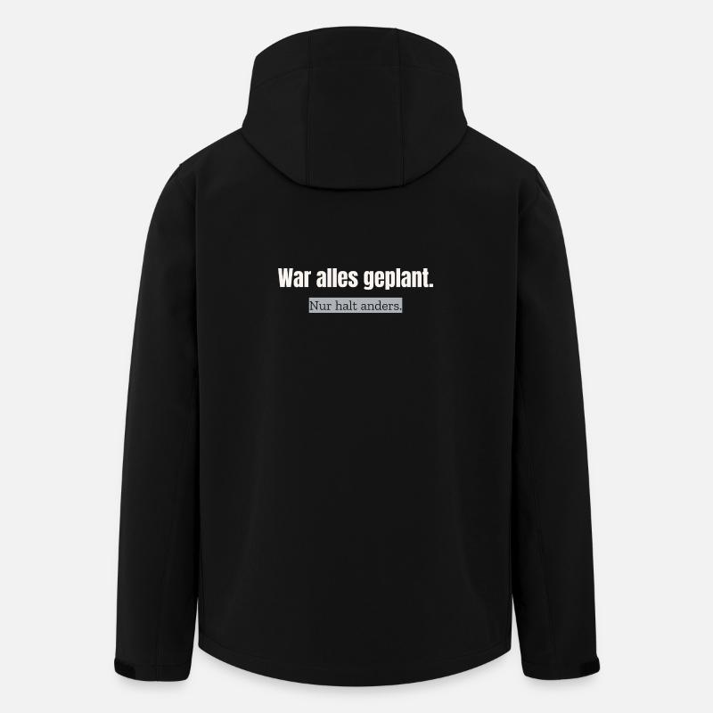 War alles geplant. Nur halt anders. - Recycelte Männer Softshell-Jacke von Stanley/Stella - Schwarz